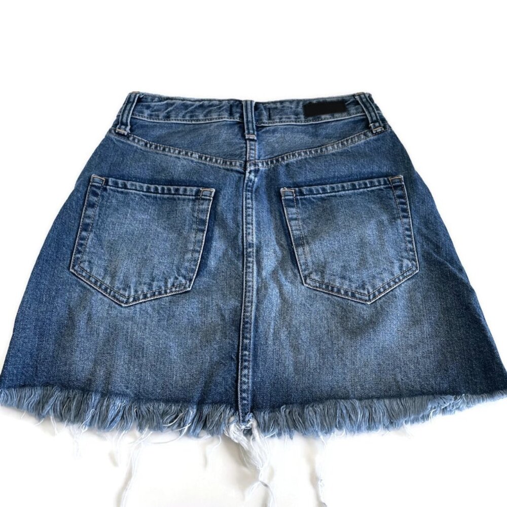 Abercrombie & Fitch Denim Jean Skirt Womens Size 24W - Picture 2 of 12